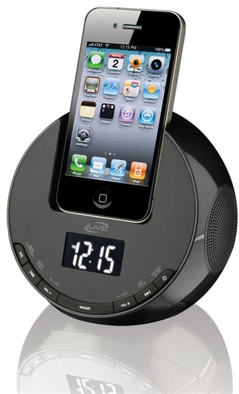 iPhone iPod Dock Clock Radio Reader