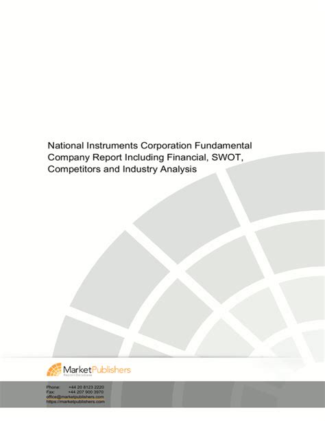 iRobot Corporation Fundamental Company Report Including pdf PDF