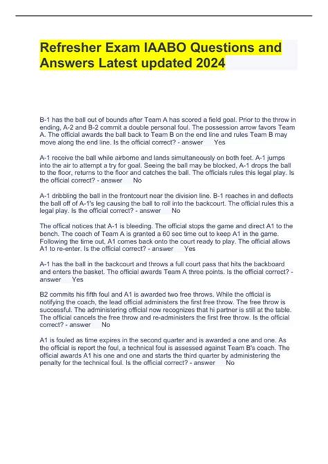 iaabo refresher exam 2014 answers Reader