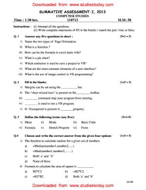 iais computer paper for class 7 PDF