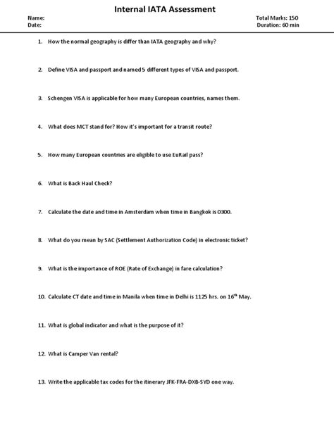 iata foundation exam sample papers bing Doc