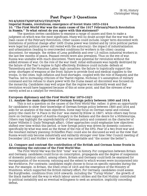 ib history hl paper 3 sample Kindle Editon
