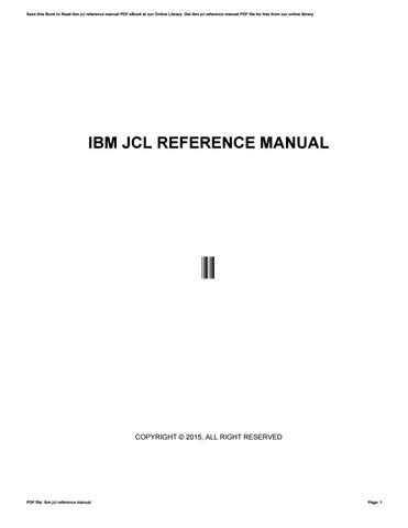 ibm jcl reference manual pdf Kindle Editon