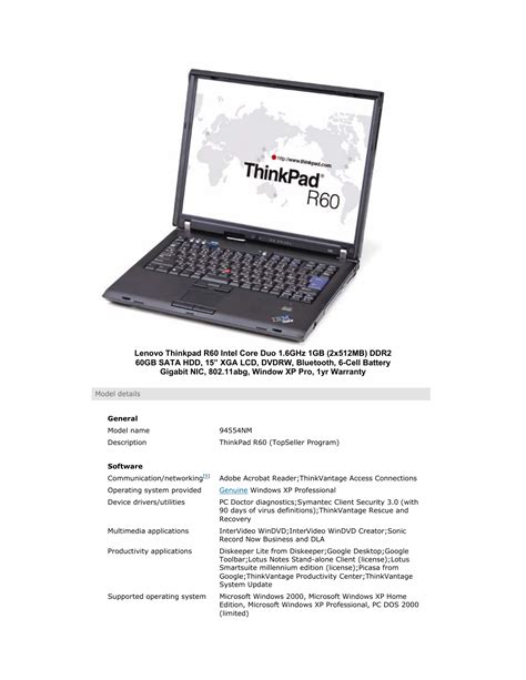 ibm lenovo r60 manual Doc