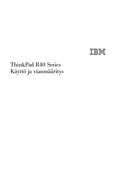 ibm r40 user guide Kindle Editon