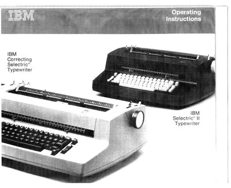 ibm selectric ii repair manual PDF