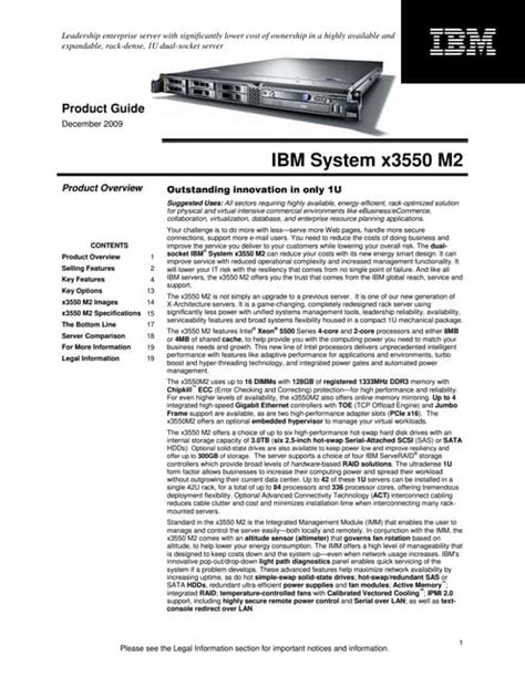 ibm system x3550 m2 server guide Doc