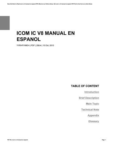 ic v8 manual espanol Kindle Editon