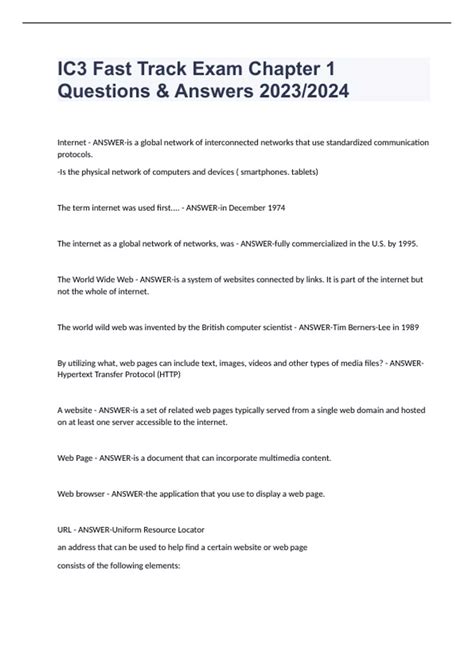 ic3 fast track study guide Reader