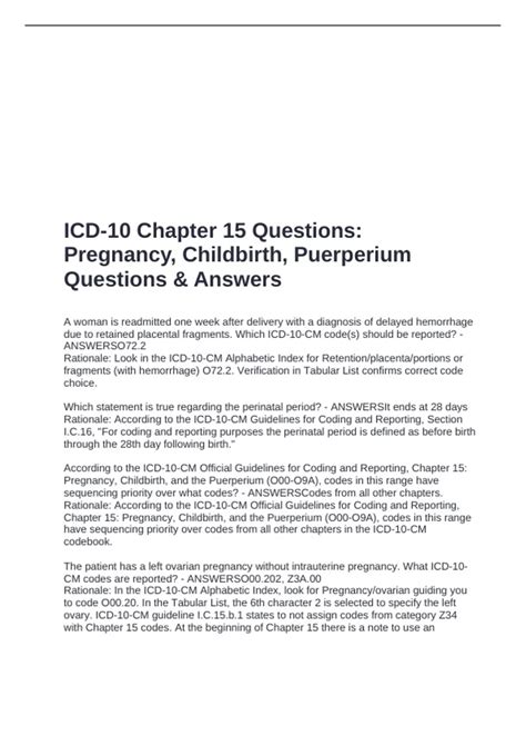 icd 10 chapter 15 Kindle Editon