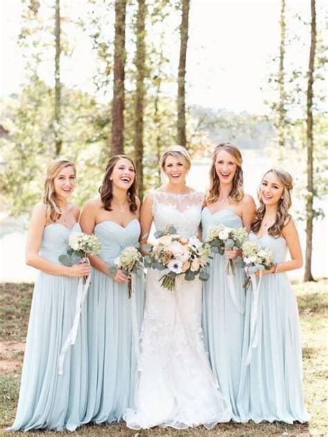 ice blue bridesmaid dresses