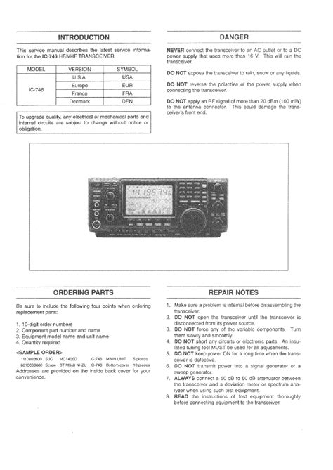 icom 746 service manual Kindle Editon