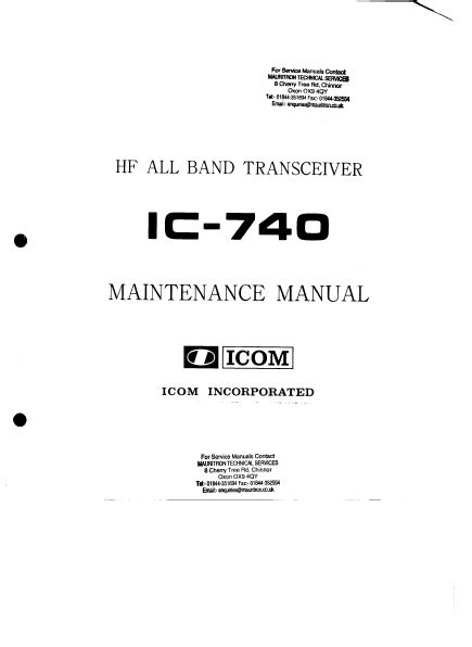 icom ic 740 service manual user guide Doc