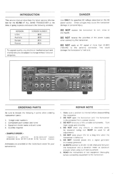 icom ic 765 service manual Kindle Editon