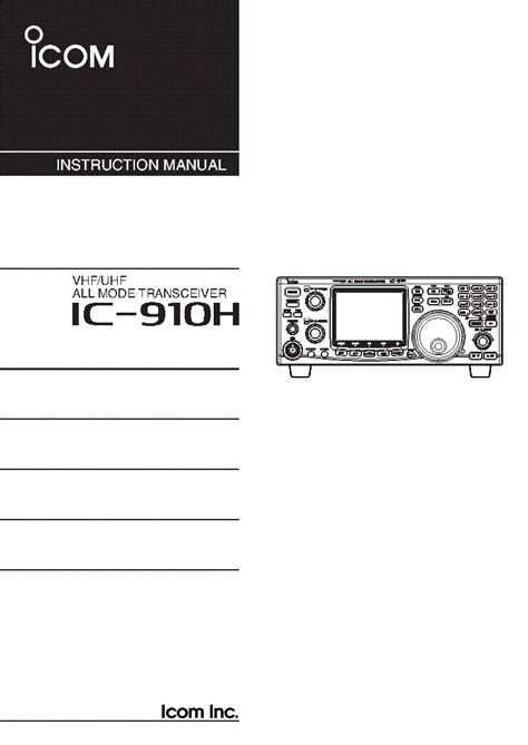 icom ic 910h sch service manual user guide PDF