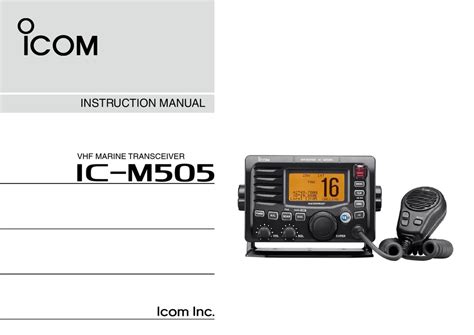 icom ic m505 manual Reader