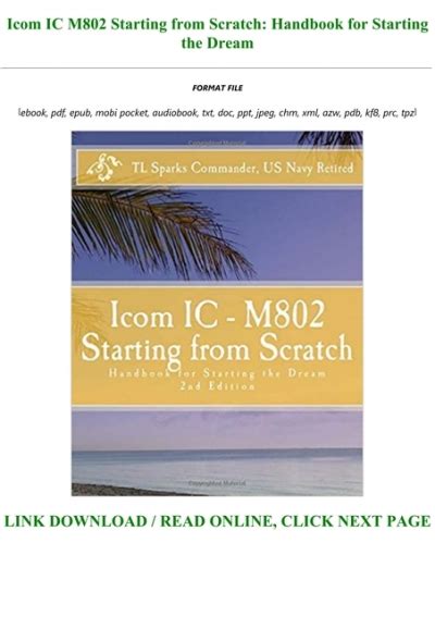 icom ic m802 starting from scratch handbook for starting the dream Kindle Editon