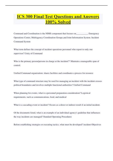 ics 300 test questions with answers Reader