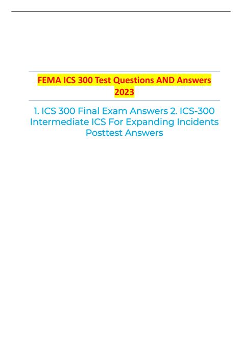 ics 300 test questions with answers Ebook Reader