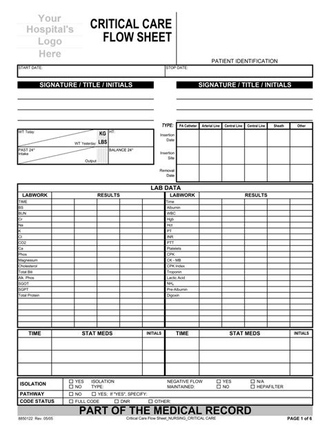 icu flow sheet nursing PDF Kindle Editon