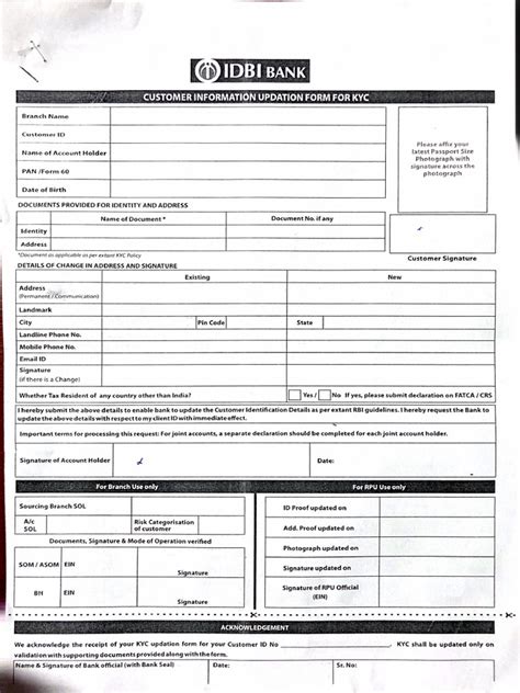 idbi demat kyc form