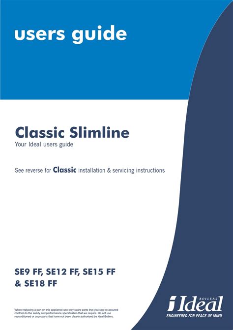 ideal se9 se12 se15 se18 ff classic slimline user guide Epub