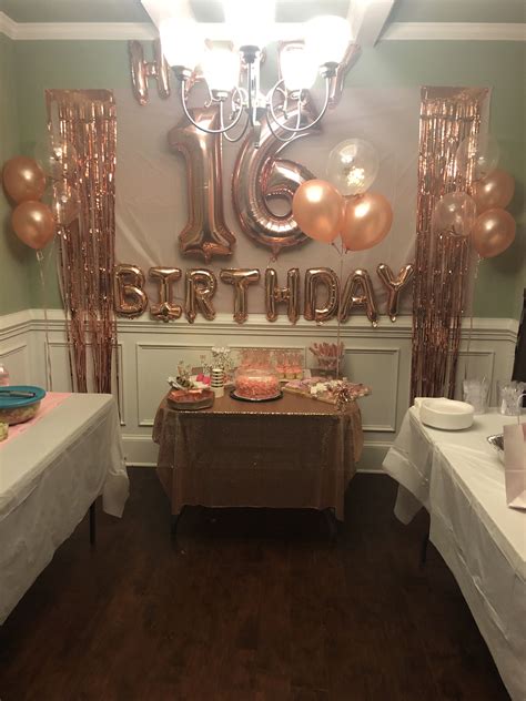 ideas for 16th birthday party at home