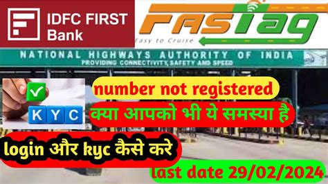 idfc first bank fastag kyc update