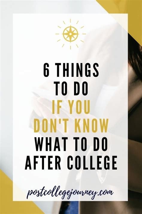 idk what to do after college
