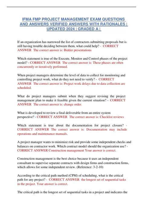 ifma fmp exam questions PDF