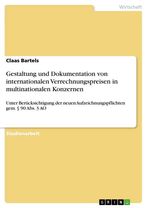 ifst schrift 505 multinationalen verrechnungspreisaspekte internationalen Doc