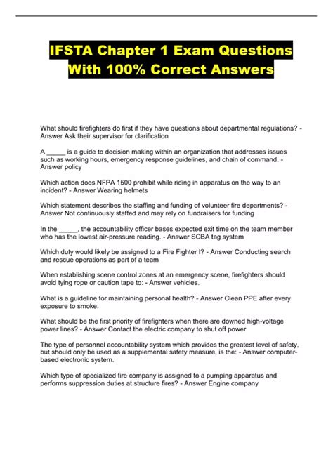 ifsta 5th edition test questions Doc