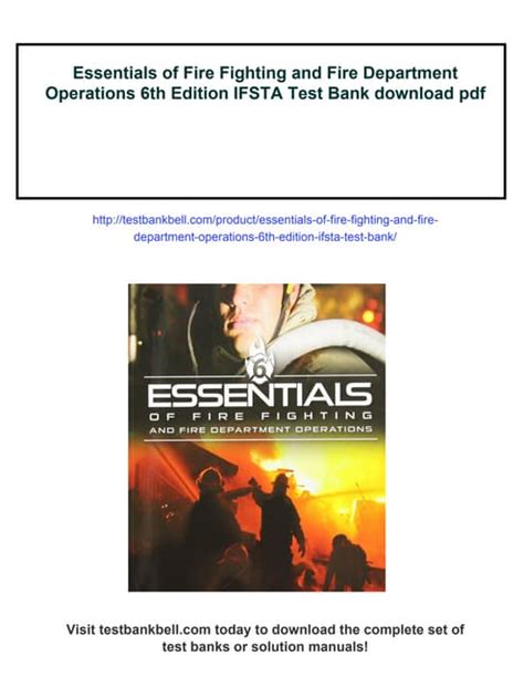 ifsta 6th edition test bank Epub