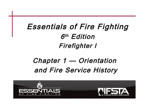 ifsta essentials of firefighting 6th Reader