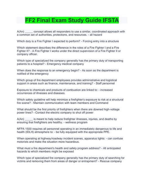 ifsta study guides download PDF