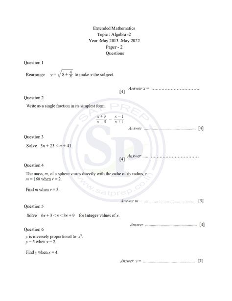 igcse math paper 2 2014 varient 2 PDF