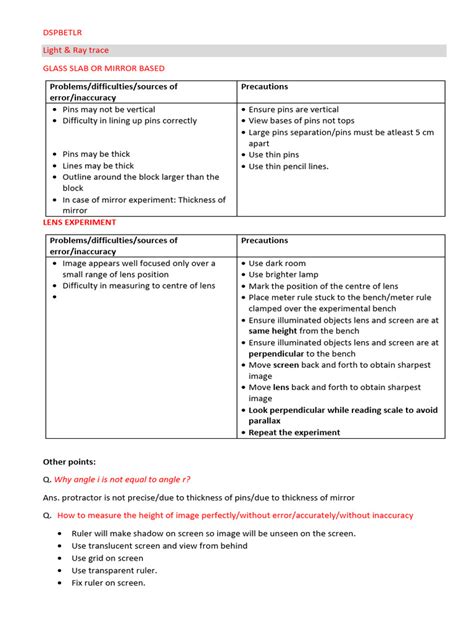 igcse physics paper 6 notes Doc