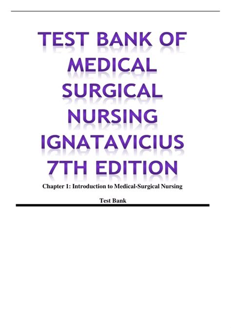 ignatavicius test bank 7th edition PDF