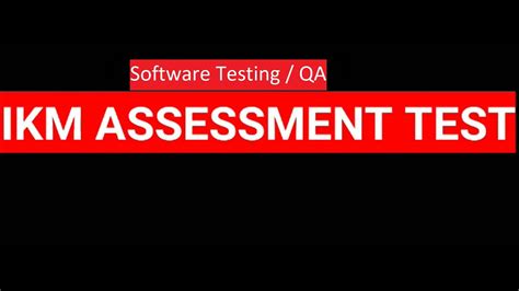 ikm online test software quality assurance Reader