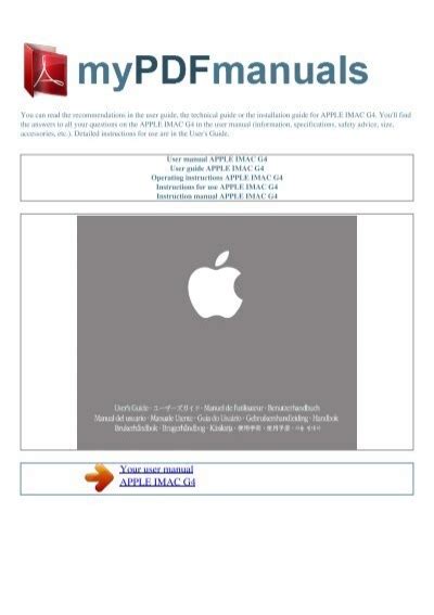 imac g4 manual pdf Doc