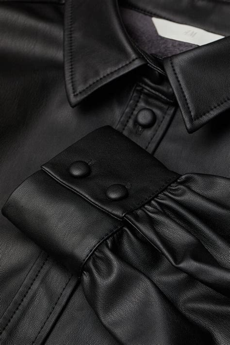 imitation leather shirt