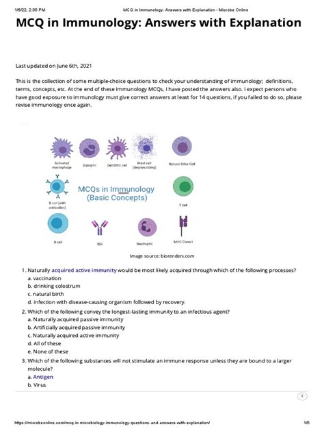 immunology mcq questions and answers Ebook Doc