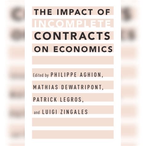 impact incomplete contracts economics ebook Reader