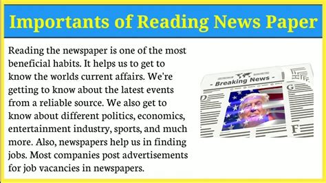 importance of newspaper reading Doc