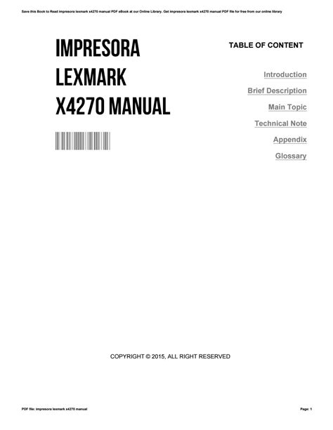 impresora lexmark x4270 manual PDF