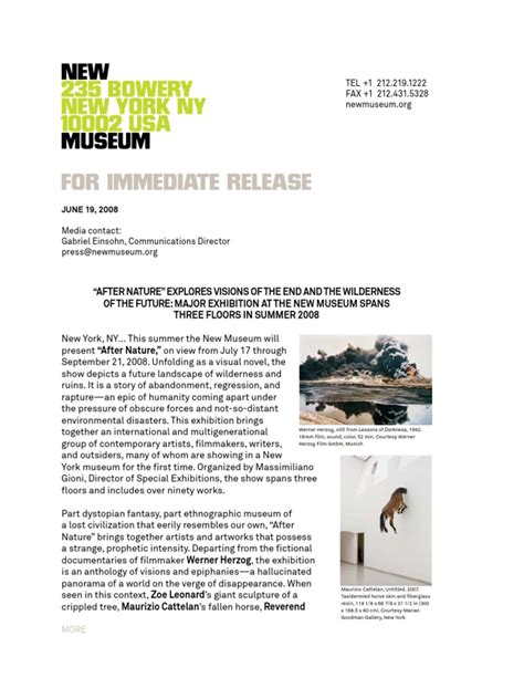 in dialogue with nature press release pdf PDF