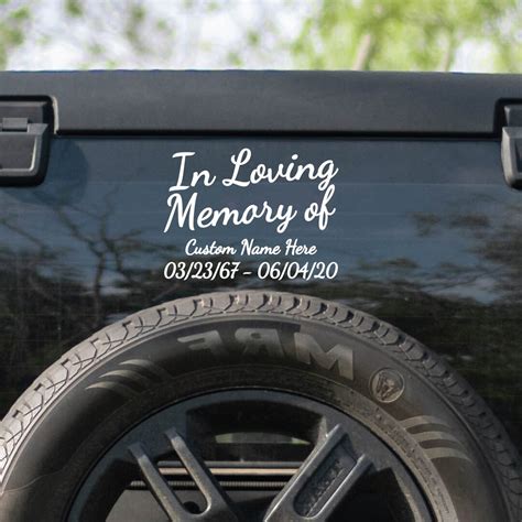 in loving memory of decals