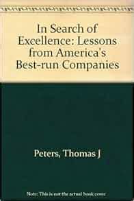 in search of excellence lessons from americas best run companies PDF