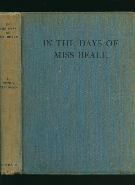 in the days of miss beale a study of her work and influence Epub