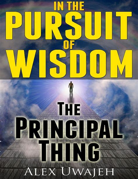 in the pursuit of wisdom the principal thing PDF